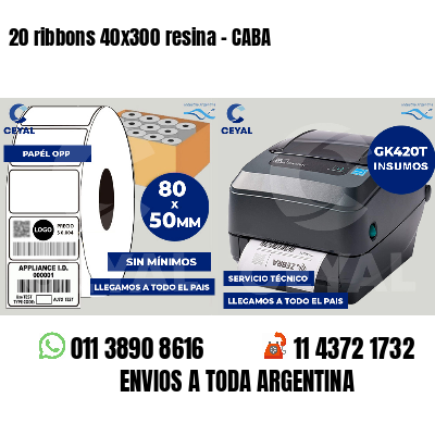 20 ribbons 40x300 resina - CABA