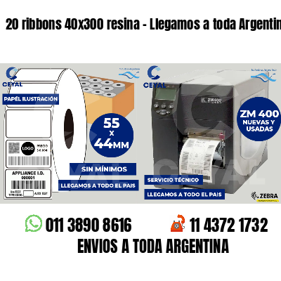 20 ribbons 40x300 resina - Llegamos a toda Argentina