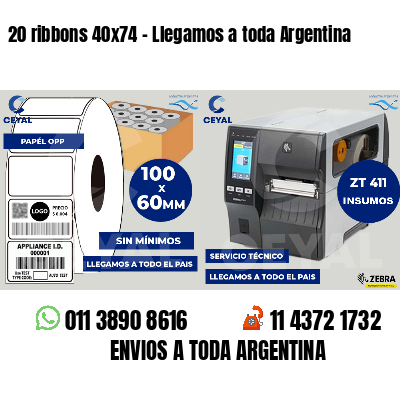 20 ribbons 40x74 - Llegamos a toda Argentina