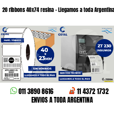 20 ribbons 40x74 resina - Llegamos a toda Argentina