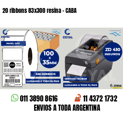 20 ribbons 83x300 resina - CABA
