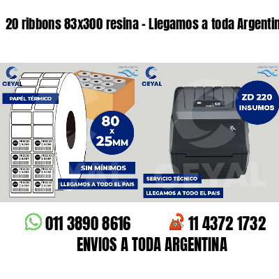 20 ribbons 83x300 resina - Llegamos a toda Argentina