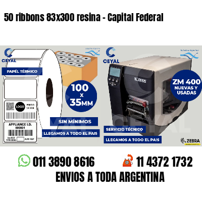 50 ribbons 83x300 resina - Capital Federal