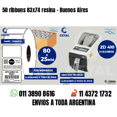 50 ribbons 83x74 resina - Buenos Aires