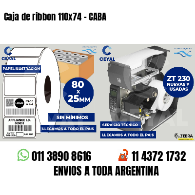 Caja de ribbon 110x74 - CABA