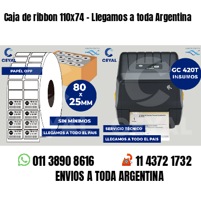 Caja de ribbon 110x74 - Llegamos a toda Argentina