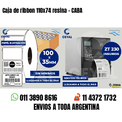 Caja de ribbon 110x74 resina - CABA