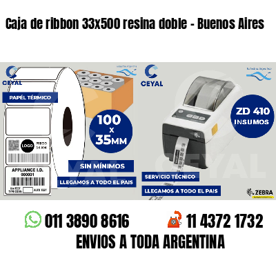 Caja de ribbon 33x500 resina doble - Buenos Aires