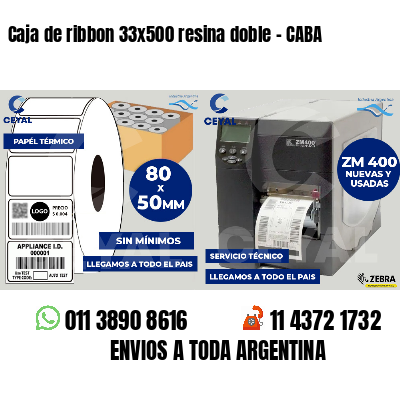 Caja de ribbon 33x500 resina doble - CABA