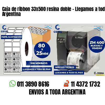 Caja de ribbon 33x500 resina doble - Llegamos a toda Argentina