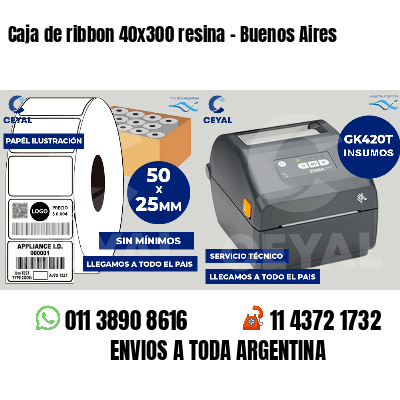 Caja de ribbon 40x300 resina - Buenos Aires