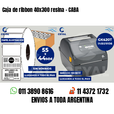Caja de ribbon 40x300 resina - CABA