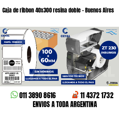 Caja de ribbon 40x300 resina doble - Buenos Aires