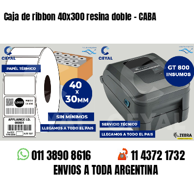 Caja de ribbon 40x300 resina doble - CABA