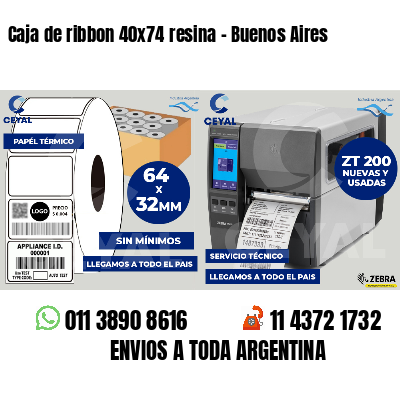 Caja de ribbon 40x74 resina - Buenos Aires