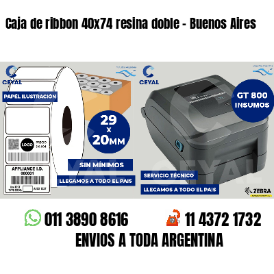 Caja de ribbon 40x74 resina doble - Buenos Aires