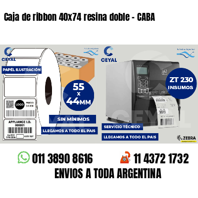 Caja de ribbon 40x74 resina doble - CABA