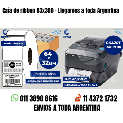 Caja de ribbon 83x300 - Llegamos a toda Argentina