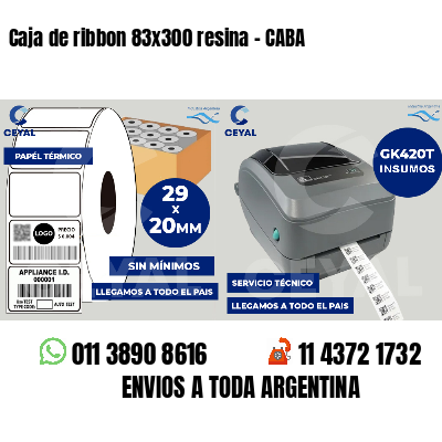 Caja de ribbon 83x300 resina - CABA