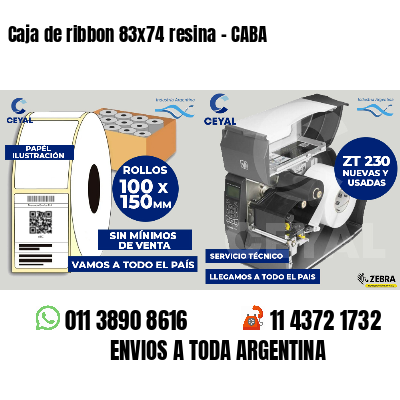 Caja de ribbon 83x74 resina - CABA