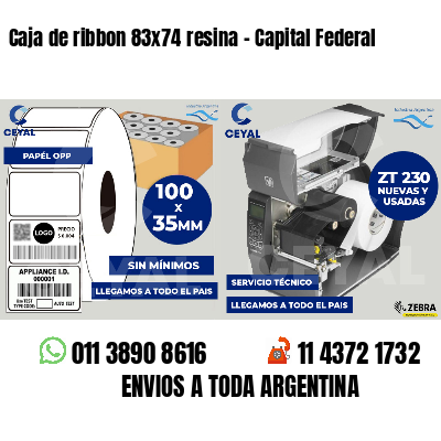 Caja de ribbon 83x74 resina - Capital Federal