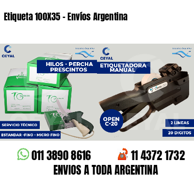 Etiqueta 100X35 - Envíos Argentina