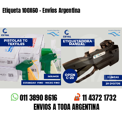 Etiqueta 100X60 - Envíos Argentina