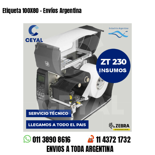 Etiqueta 100X80 – Envíos Argentina