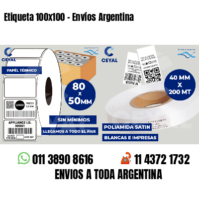 Etiqueta 100x100 - Envíos Argentina