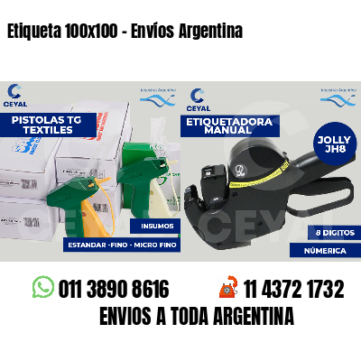 Etiqueta 100x100 - Envíos Argentina
