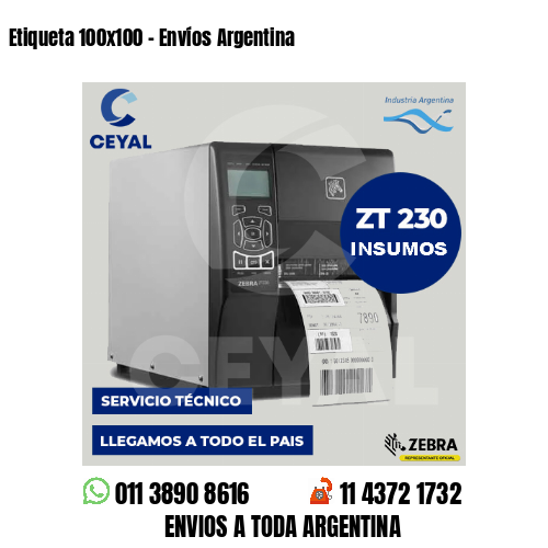 Etiqueta 100×100 – Envíos Argentina