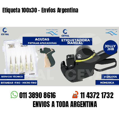 Etiqueta 100x30 - Envíos Argentina