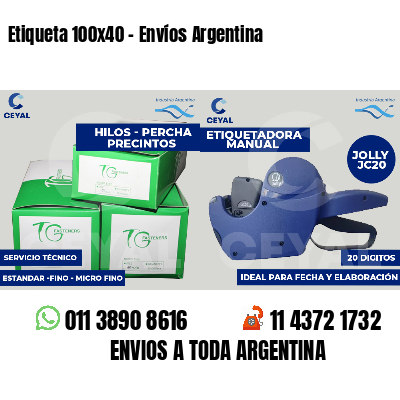 Etiqueta 100x40 - Envíos Argentina