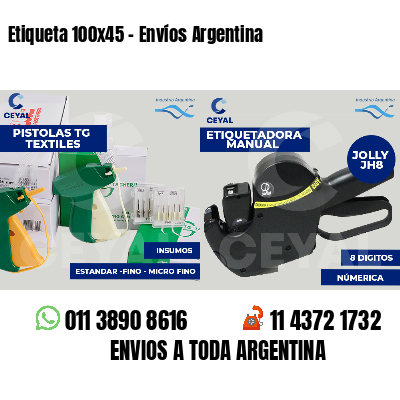Etiqueta 100x45 - Envíos Argentina