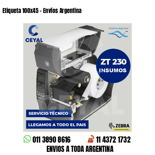 Etiqueta 100×45 – Envíos Argentina