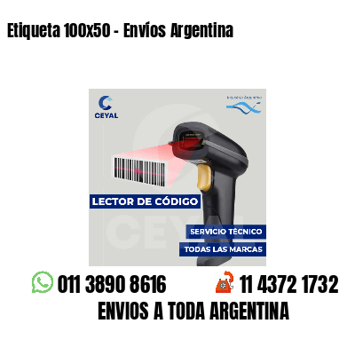 Etiqueta 100x50 - Envíos Argentina