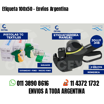 Etiqueta 100x50 - Envíos Argentina