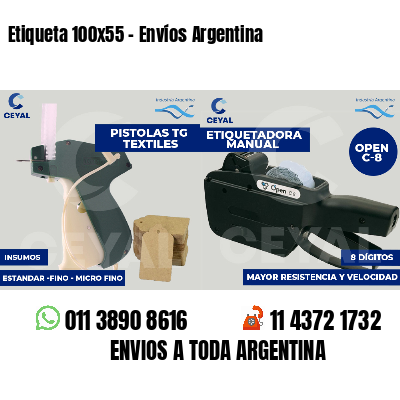 Etiqueta 100x55 - Envíos Argentina