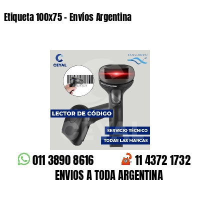 Etiqueta 100x75 - Envíos Argentina