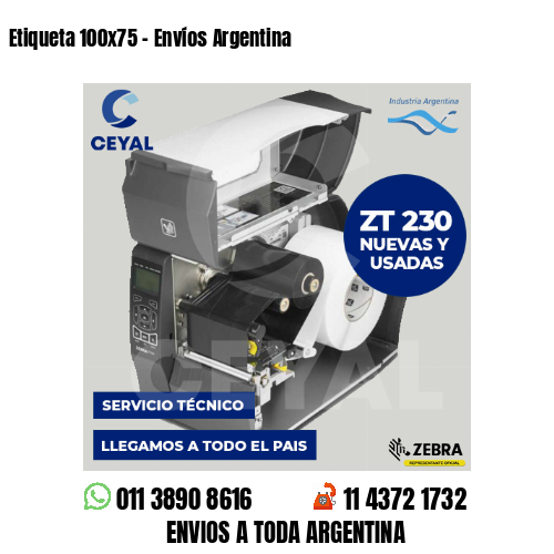 Etiqueta 100×75 – Envíos Argentina
