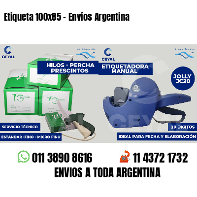 Etiqueta 100x85 - Envíos Argentina