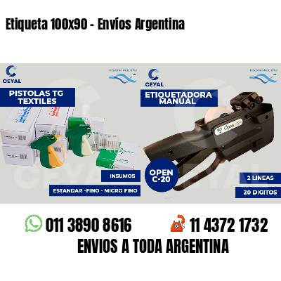 Etiqueta 100x90 - Envíos Argentina