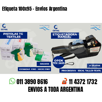 Etiqueta 100x95 - Envíos Argentina