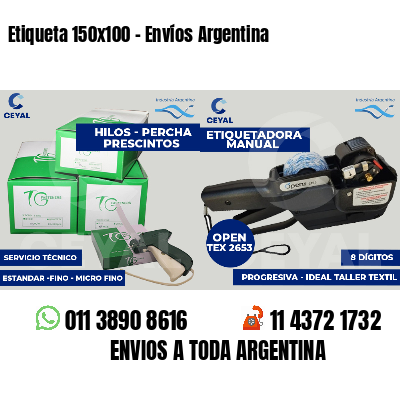 Etiqueta 150x100 - Envíos Argentina