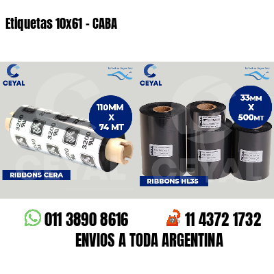 Etiquetas 10x61 - CABA