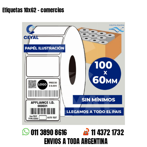 Etiquetas 10×62 – comercios