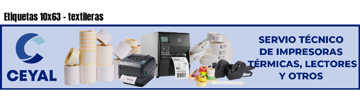 Etiquetas 10x63 - textileras