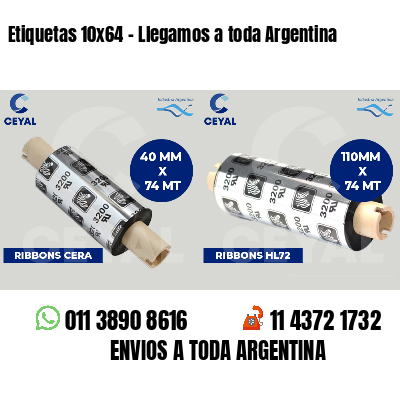 Etiquetas 10x64 - Llegamos a toda Argentina