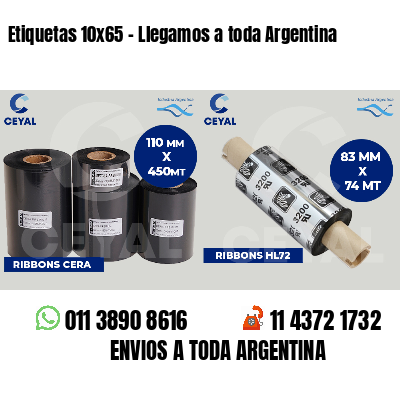 Etiquetas 10x65 - Llegamos a toda Argentina