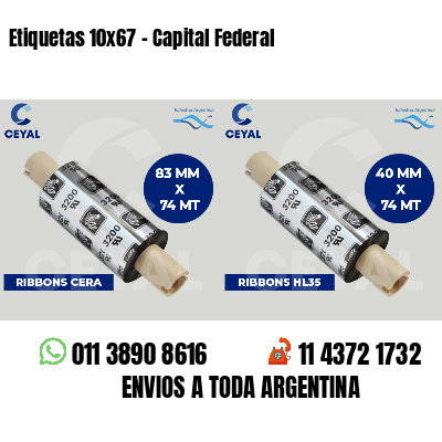 Etiquetas 10x67 - Capital Federal
